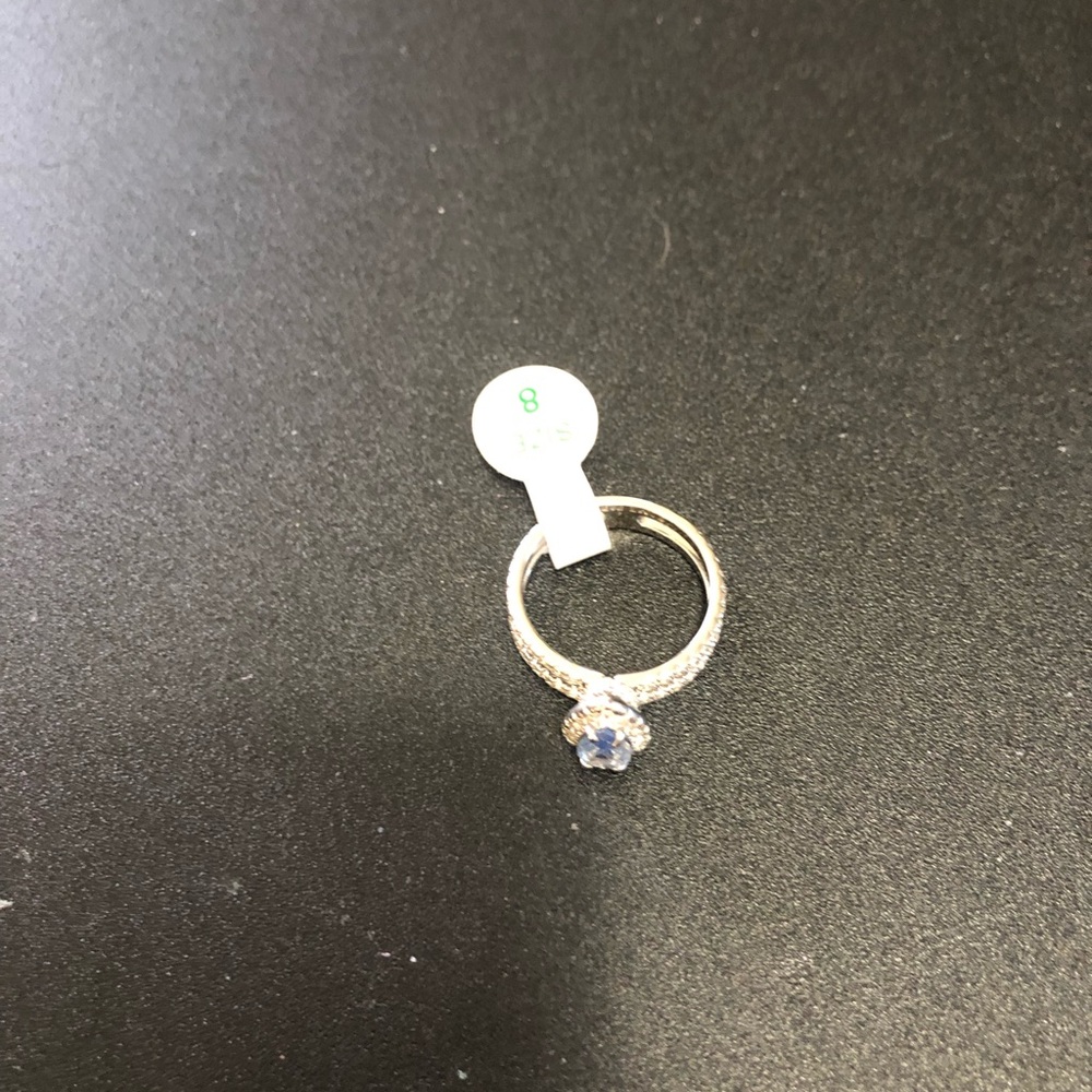 The Sterling Club Blue Opal Ring.  Size 8